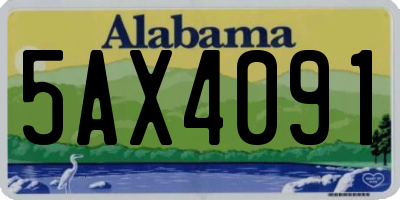 AL license plate 5AX4091