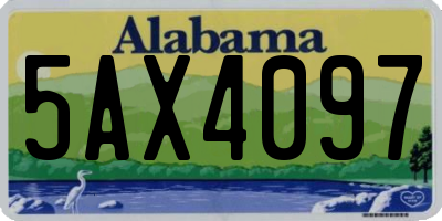 AL license plate 5AX4097