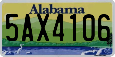 AL license plate 5AX4106