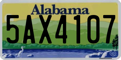 AL license plate 5AX4107