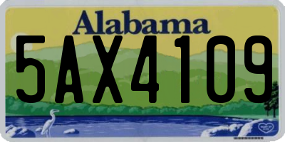AL license plate 5AX4109