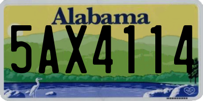 AL license plate 5AX4114
