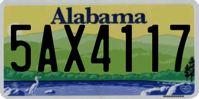 AL license plate 5AX4117