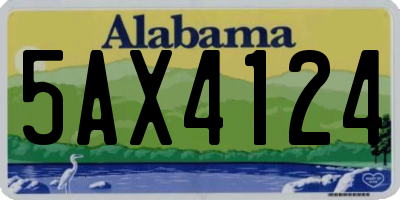 AL license plate 5AX4124