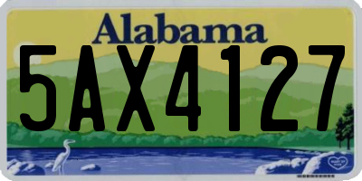 AL license plate 5AX4127