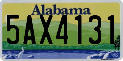 AL license plate 5AX4131