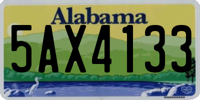 AL license plate 5AX4133