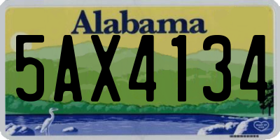 AL license plate 5AX4134