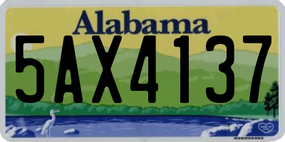 AL license plate 5AX4137