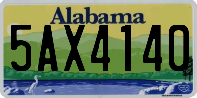 AL license plate 5AX4140