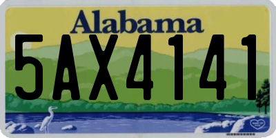 AL license plate 5AX4141