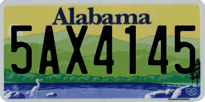 AL license plate 5AX4145
