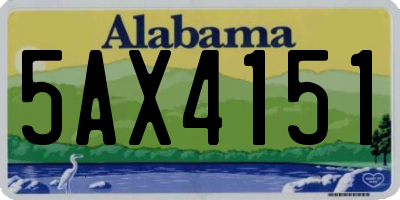 AL license plate 5AX4151