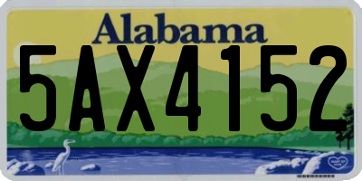 AL license plate 5AX4152