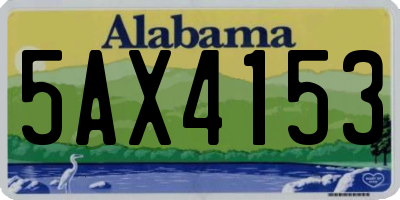 AL license plate 5AX4153