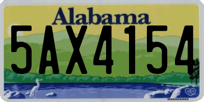 AL license plate 5AX4154