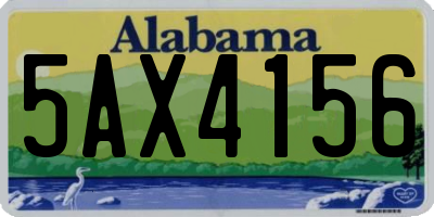 AL license plate 5AX4156