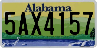 AL license plate 5AX4157