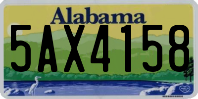 AL license plate 5AX4158