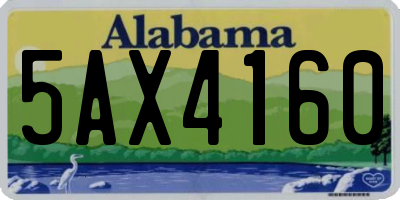 AL license plate 5AX4160