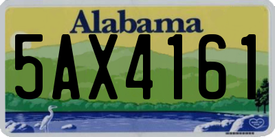AL license plate 5AX4161