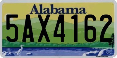 AL license plate 5AX4162