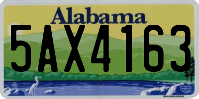 AL license plate 5AX4163