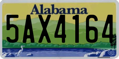 AL license plate 5AX4164