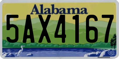 AL license plate 5AX4167