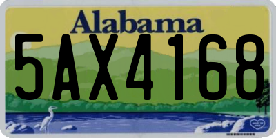 AL license plate 5AX4168