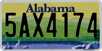 AL license plate 5AX4174