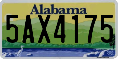 AL license plate 5AX4175