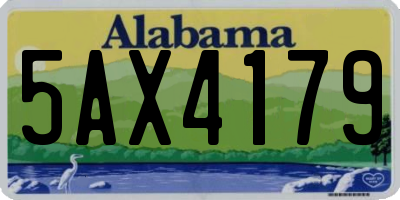 AL license plate 5AX4179