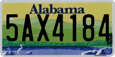 AL license plate 5AX4184