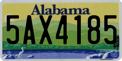 AL license plate 5AX4185