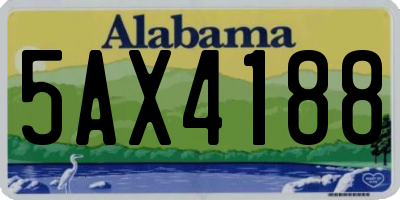 AL license plate 5AX4188