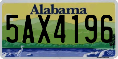 AL license plate 5AX4196
