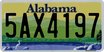 AL license plate 5AX4197