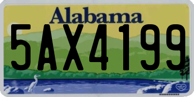 AL license plate 5AX4199