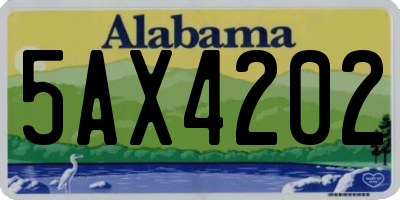 AL license plate 5AX4202