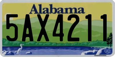 AL license plate 5AX4211