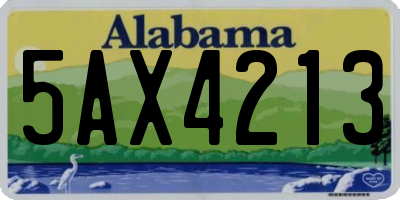 AL license plate 5AX4213