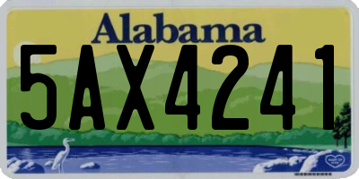 AL license plate 5AX4241