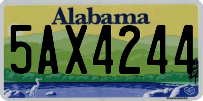 AL license plate 5AX4244