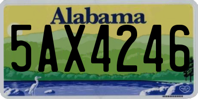 AL license plate 5AX4246