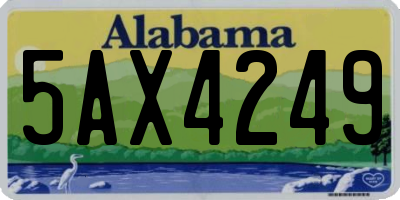 AL license plate 5AX4249