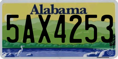 AL license plate 5AX4253