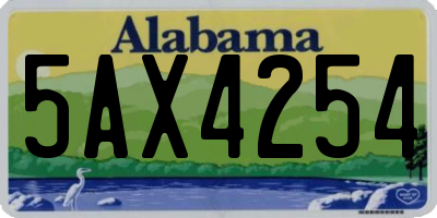 AL license plate 5AX4254