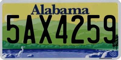 AL license plate 5AX4259