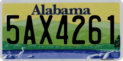 AL license plate 5AX4261